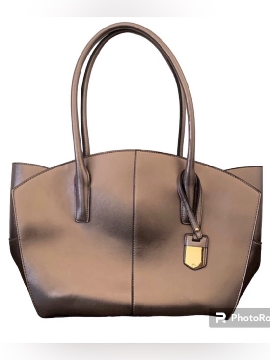 Kate Landry Handbags - KATE LANDRY METALLIC BRONZE TOTE SATCHEL STATEMENT BAG